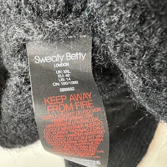 Sweaty Betty‎ soft black sweater women’s size 14 - Picture 6 of 9